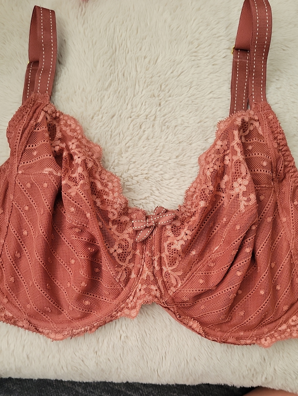 Chantelle Lace Underwire Bra in Dusty Rose